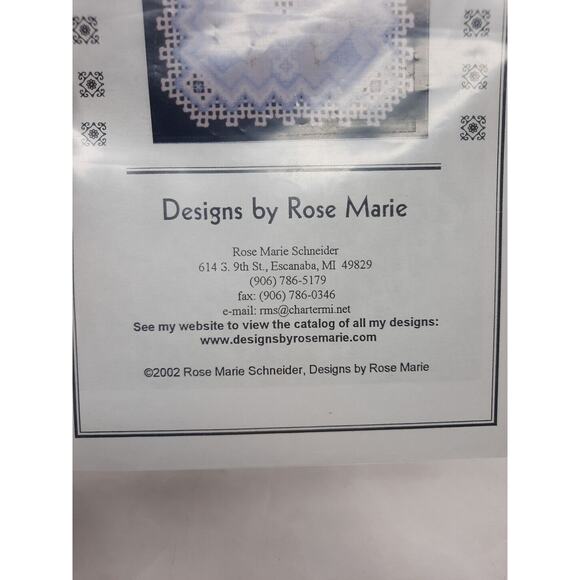Vintage Designs By Rose Marie Dynamic Daisies Hardanger Doily Pattern 10 Inch - Picture 4 of 5